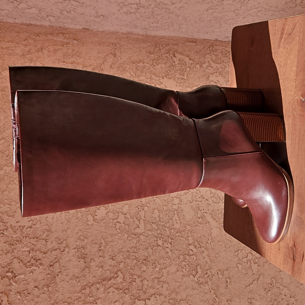 Unisa Unlanna Wine Knee Tall Heels Boots 11